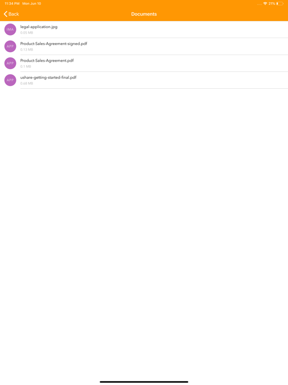 uShare.to iPad screenshot 4 - Productivity app