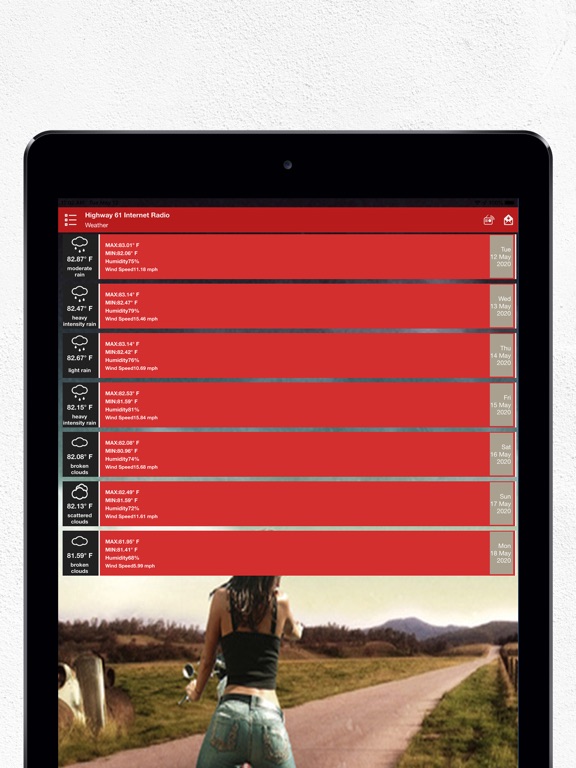 Highway 61 Internet Radio iPad screenshot 8 - Music app
