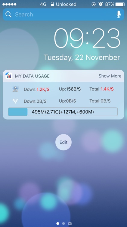 My Data Usage- Cellular Widget