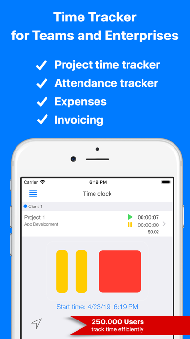 Screenshot #1 pour TimeTrack - Time tracker