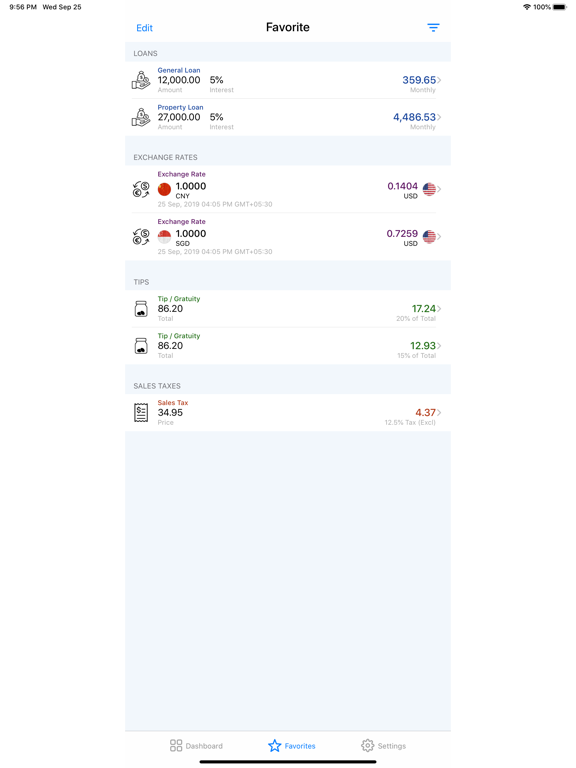 Home Calculator iPad screenshot