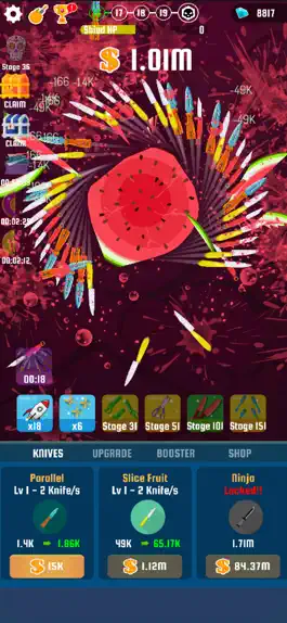 Game screenshot Idle Knife: Slash The Fruits apk