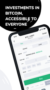 Bitcoin exchange simulator screenshot