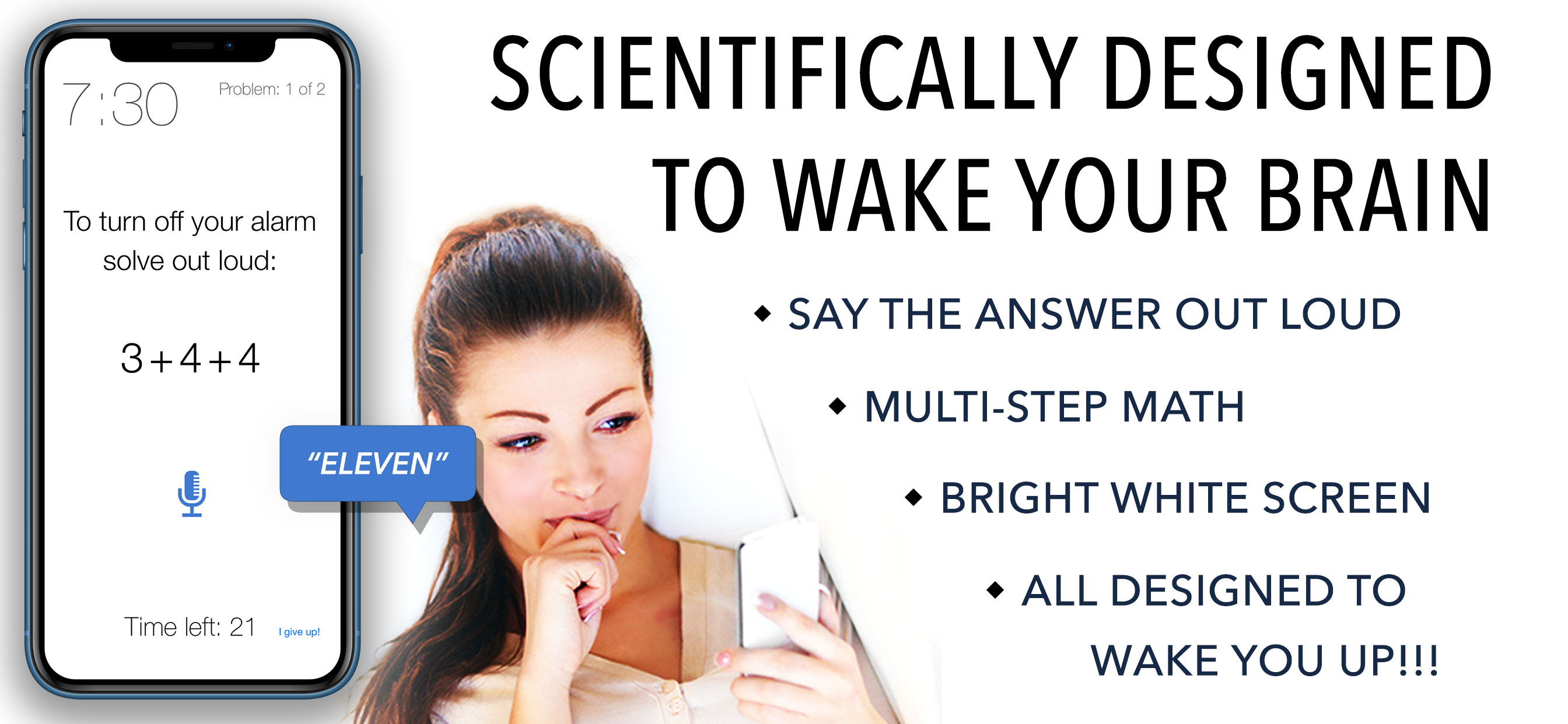 Math Alarm Clock - Wake up!