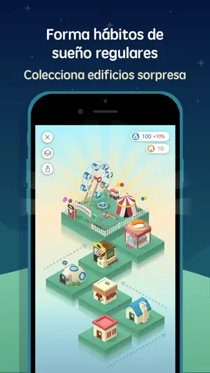 Captura de pantalla de SleepTown en iPhone 4