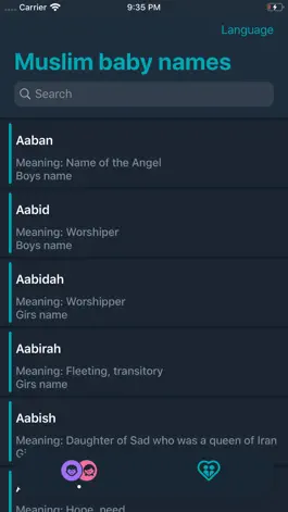 Game screenshot Muslim Baby Names and Meaning mod apk