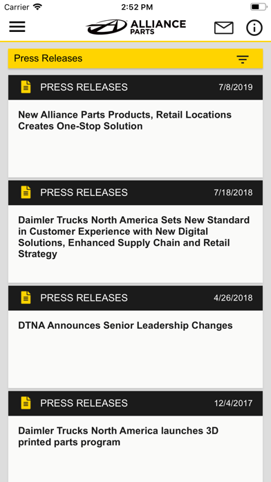 Alliance Parts Screenshot