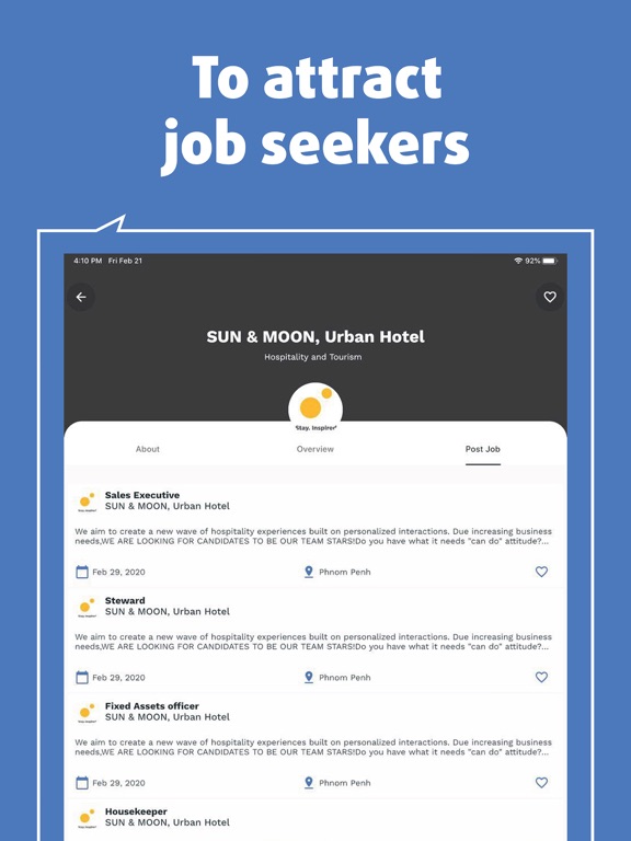 A1Career - Jobs In Cambodia iPad screenshot 10 - Business app