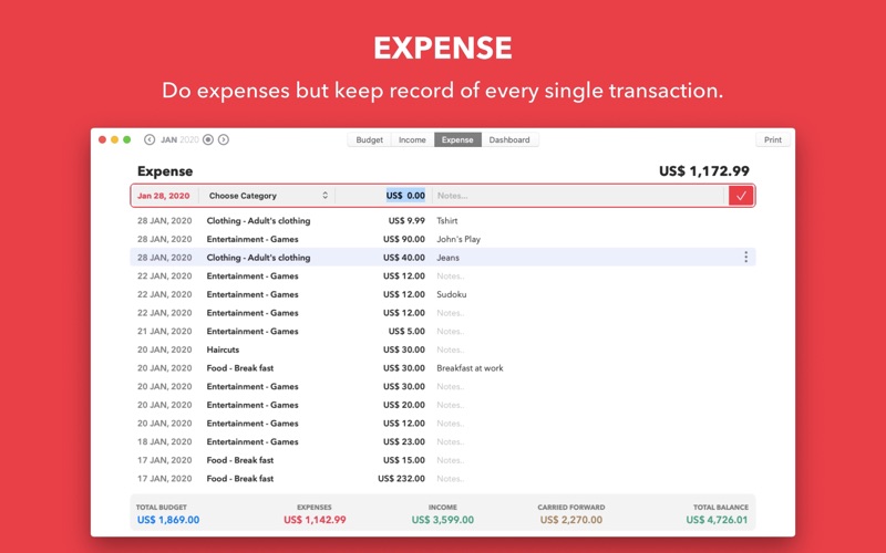 Budget Manager Screenshot