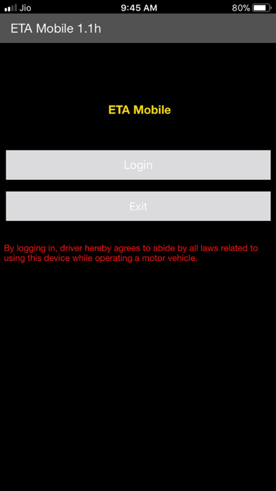 ETAConnect ETAMobile Screenshot