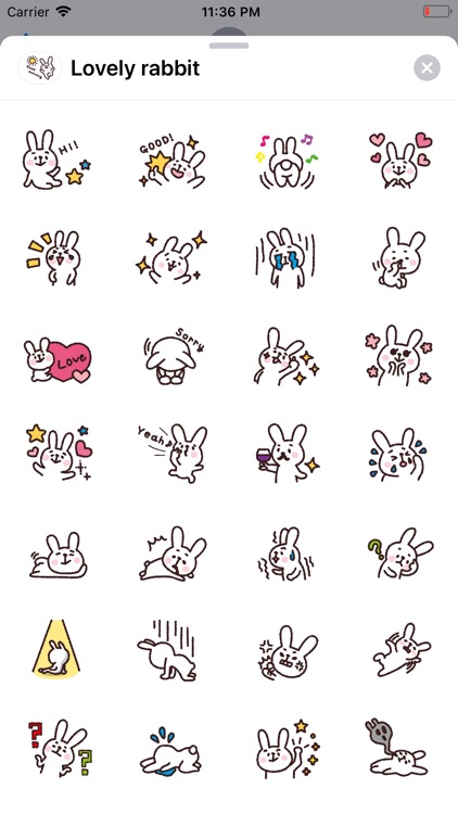 Sweet lovely rabbit sticker