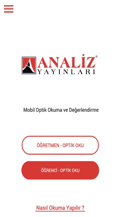 Analiz Optik Okuma