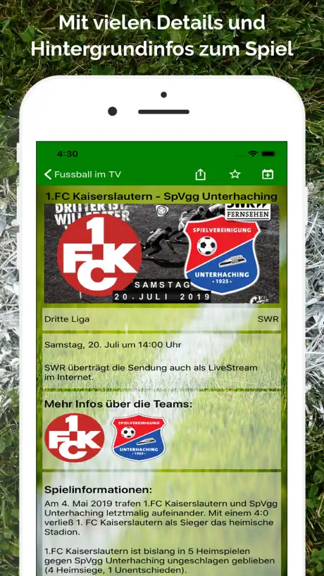 Fussball im TV live