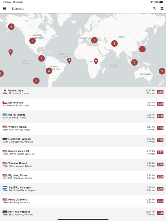 Screenshot #4 pour Seismos: Earthquake Monitoring