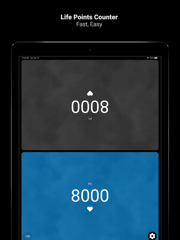 Quantum - LP Counter for Yugi iPad screenshot 1 - Utilities app