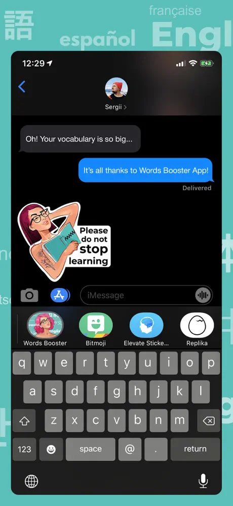Words Booster Stickers