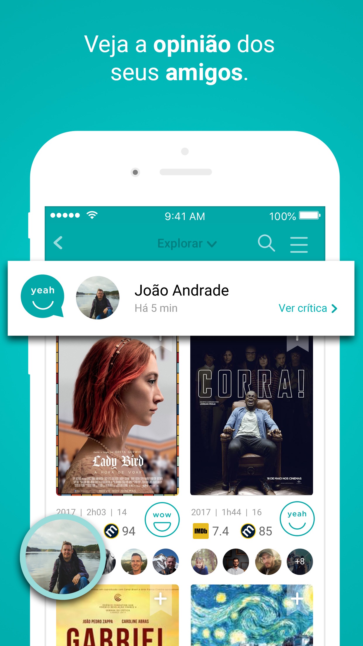Screenshot do app MateRate - Filmes e Séries