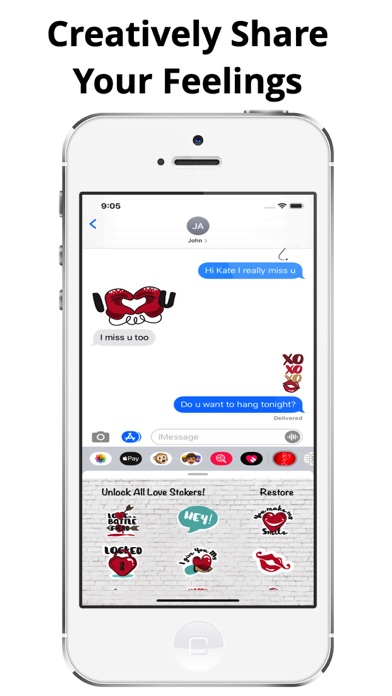 Screenshot #2 pour Love Stickers Share Feelings