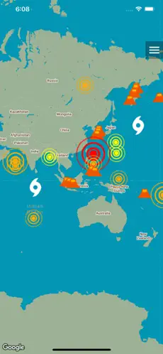 Ergreifen 2 EarthQuakes Map & Volcanoes iphone