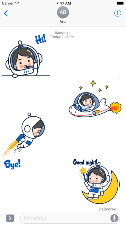 Cute Little Astronaut Sticker