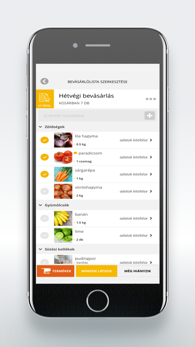 Bevásárlólista Screenshot