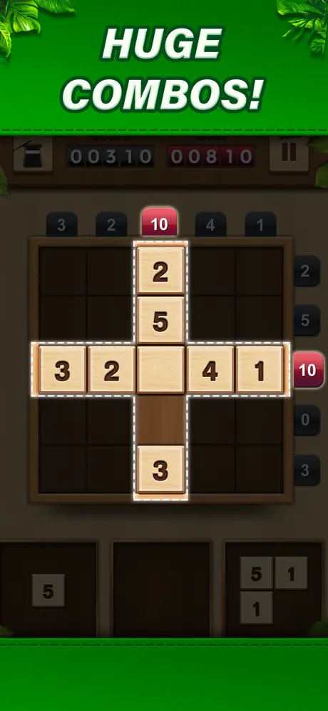 TENX - Wooden Number Puzzle