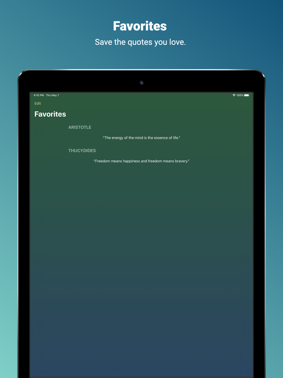 Thallo - ancient Greek quotes iPad screenshot 3 - Education app