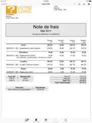 mes notes de frais pro iPad Captures Décran 1