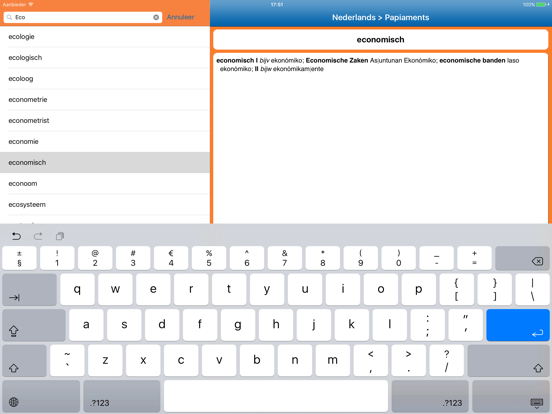Woordenboek NL > Papiaments iPad app afbeelding 1