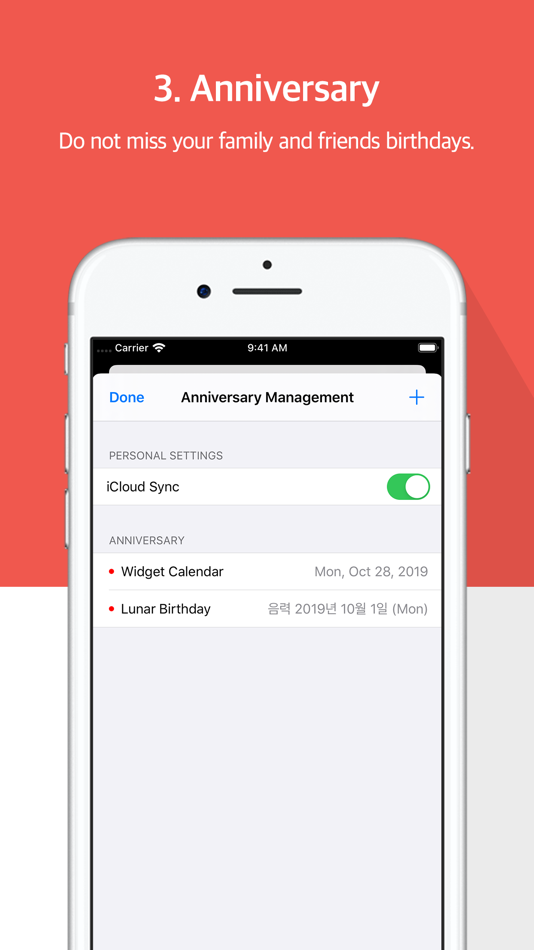 #3. Widget Calendar : Easy&Simple (iOS) Podle: TaeSu Lee