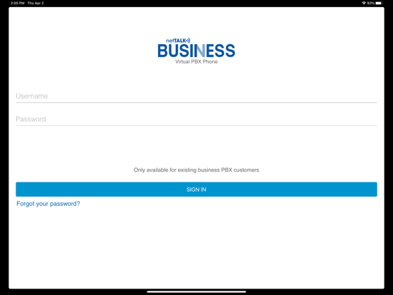 netTALK PBX iPad screenshot 1 - Utilities app