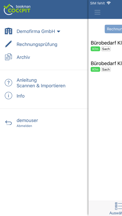 Screenshot #1 pour bookmanCockpit