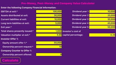 Screenshot #1 pour Company Valuation Calculator