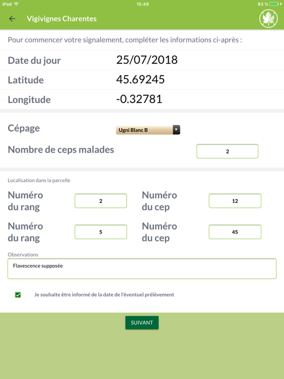Screenshot #6 pour Vigivignes Charentes