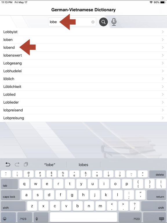 Screenshot #4 pour German-Vietnamese Dictionary++