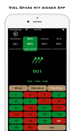 Screenshot von Darts Scorer Professional auf dem iPhone 2