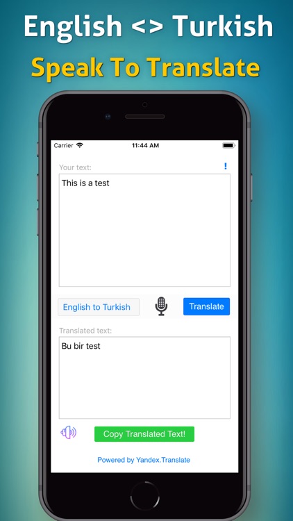 English to Turkish Translator!