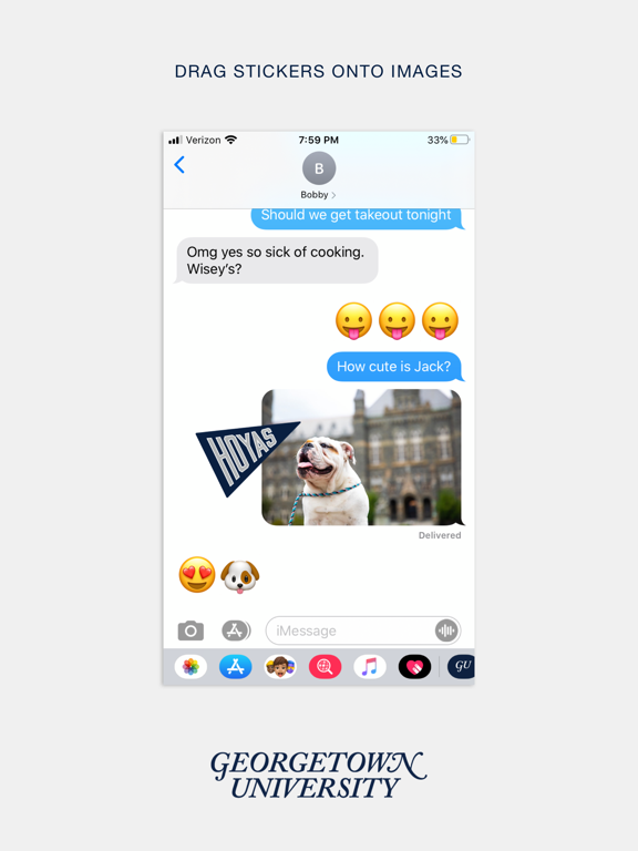 Screenshot #6 pour Georgetown Stickers