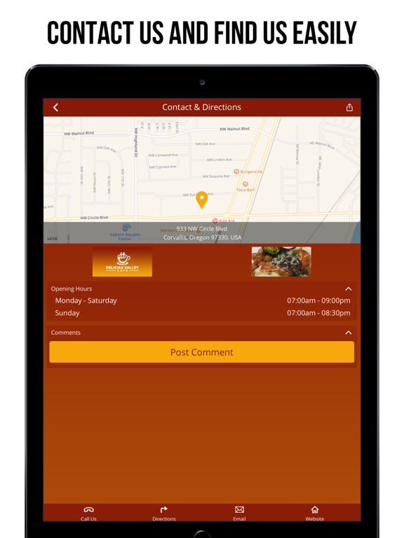 Delicias Cafe iPad screenshot