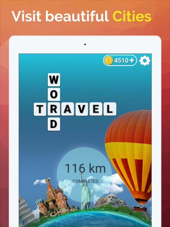 Word Travel: Crossword Game iPad screenshot 3 - Games app