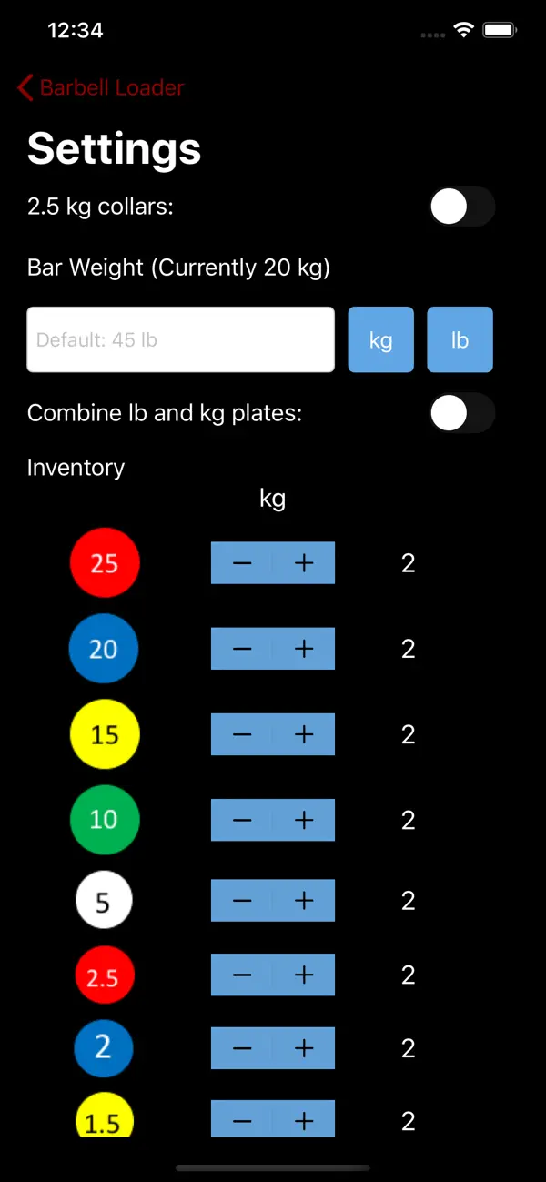 Barbell Loader and Calculator Screenshot 6