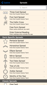 Crystal Visions Tarot screenshot