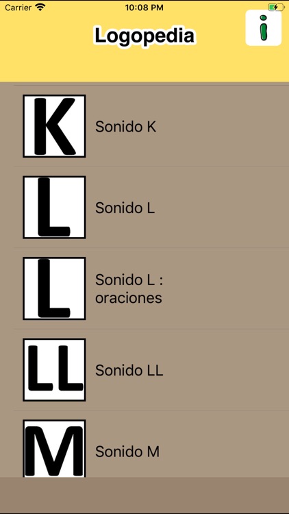 Logopedia app : ejercicios VPP