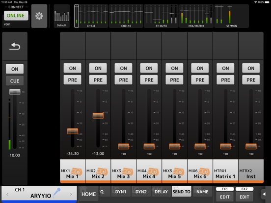 DM3 StageMix iPad screenshot