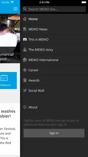 MEIKO live screenshot 2