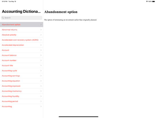 Screenshot #4 pour Accounting Dictionary-Offline