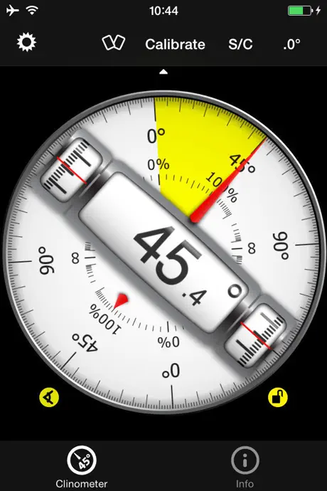 Clinometer + bubble level