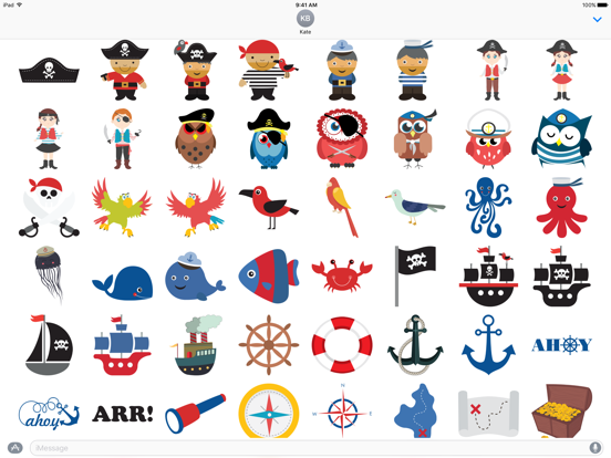 Screenshot #4 pour Pirate Stickers - Yar!
