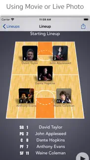lineupmovie for basketball iphone screenshot 1