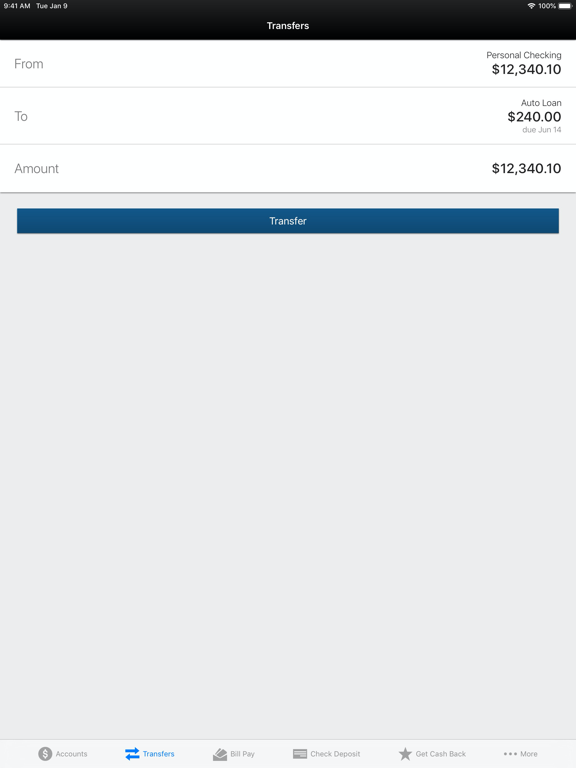 First Community Credit Union iPad screenshot 4 - Finance app
